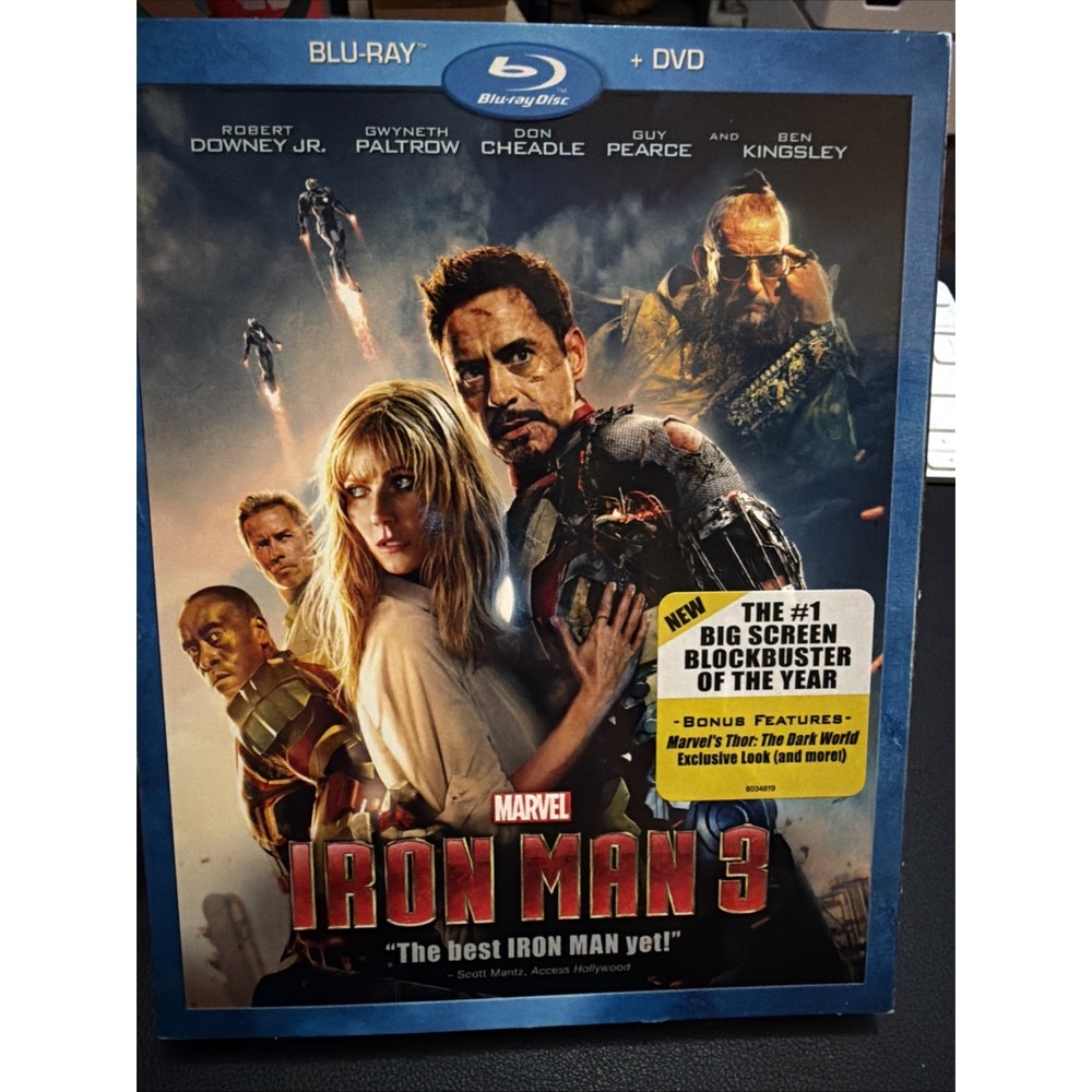 Iron Man 3 (Blu-ray/DVD, 2013, 2-Disc Set)!